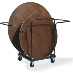HorecaTraders Trolley voor Diner Tafel Hout Rond | 80x75x124cm Beperkt Aanbod