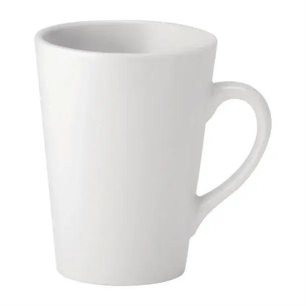 Snelle Levering HorecaTraders Utopia puur witte latte-mokken | 340 ml | (24 stuks)