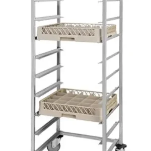 Express Levering HorecaTraders Vaatwaskorvenwagen |RVS |voor korven | 64 (b) x 63,3 (d) x 171 (h)