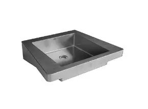 Goedkoop HorecaTraders Vandalismeproof RVS Wasbak62x50,5 cm (BxD)