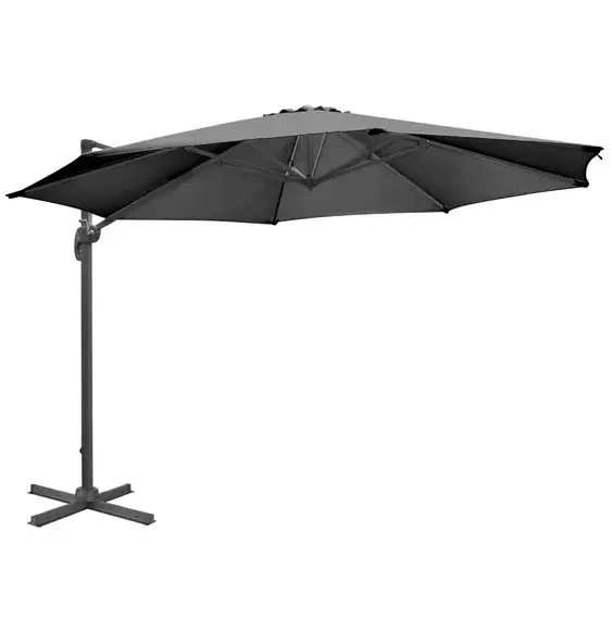 Bolero Venice Parasol Zwart 3,5m – Robuust, UV-bestendig & 360° Draaibaar Voordeelprijs