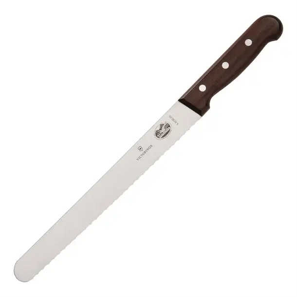 Voordeelprijs Victorinox Victorinox Gekarteld broodmes met houten handvat | RVS| 21,5 cm