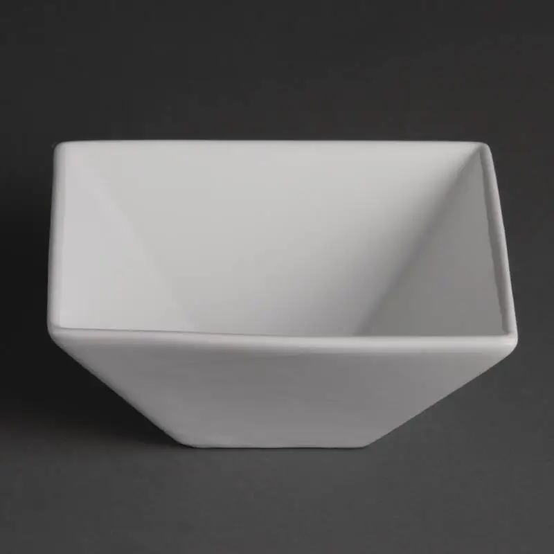 Veilige Betaling Olympia vierkant witte porselein schaal 17 cm (stuks 12)