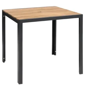 Gecertificeerd Bolero Vierkante Stalen en Acaciahouten Tafel 80 x 80 cm