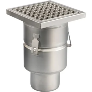Dagaanbieding HorecaTraders Vloerput | 200x 200 mm | RVS 304 | verticale aansluiting| 3,70 l/s