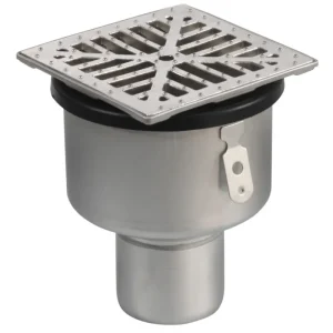 Lage Prijs HorecaTraders Vloerput | 145 x 145 mm | RVS 304 | verticale aansluiting| 1,40 l/s