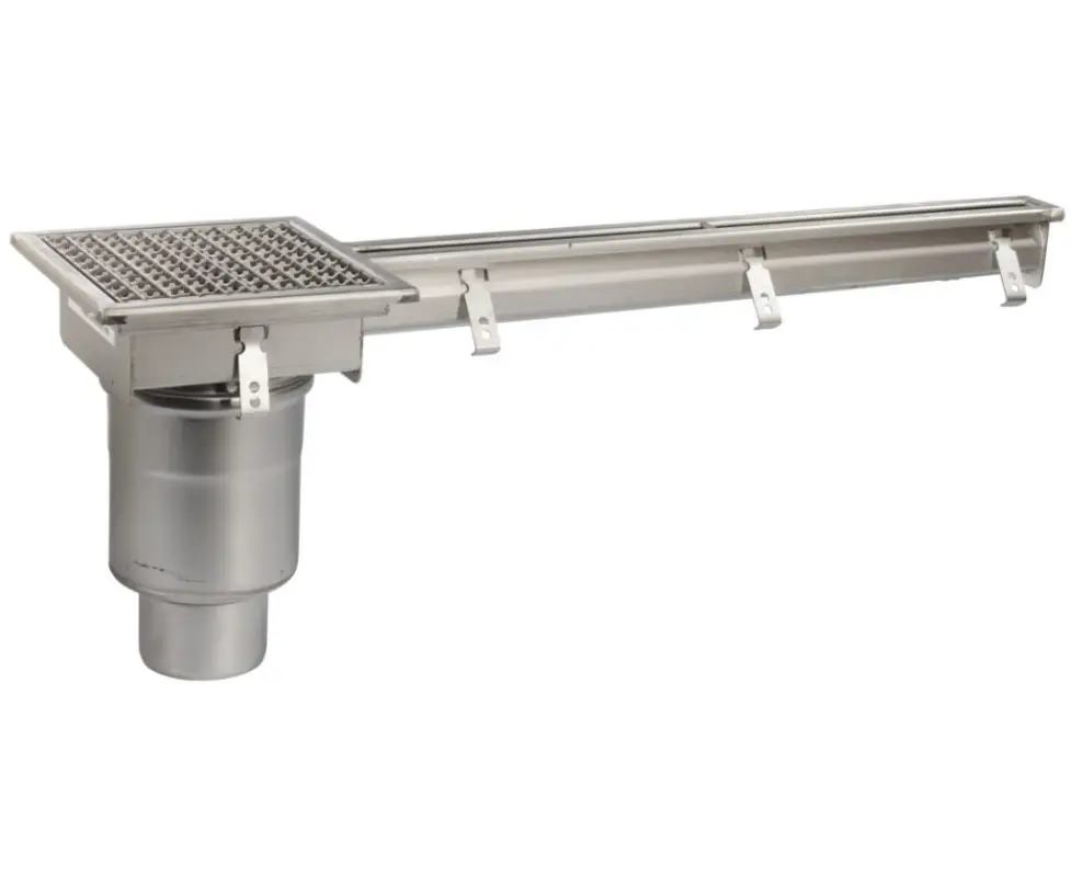 HorecaTraders Vloerput sleufgoot|RVS | 1000 x 20 mm | 3,70 l/s Betrouwbaar