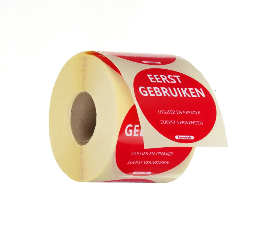 HorecaTraders Voedselveiligheid sticker | EERST GEBRUIKEN | 500 stickers | Nederlands Meest Verkocht