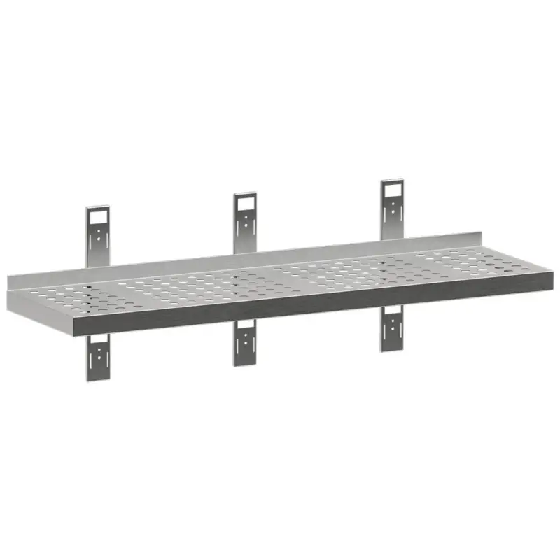 Geperforeerd wandrek met 3 steunen en 3 rails Laatste Versie