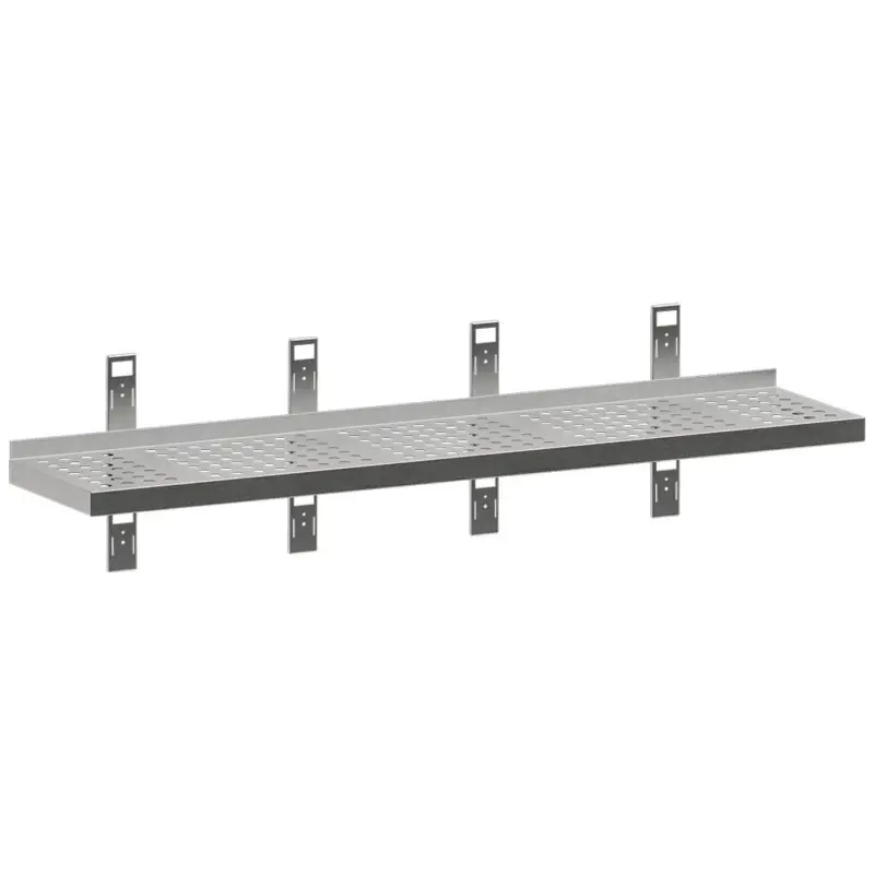Geperforeerd wandrek met 4 steunen en 4 rails Exclusieve Aanbieding