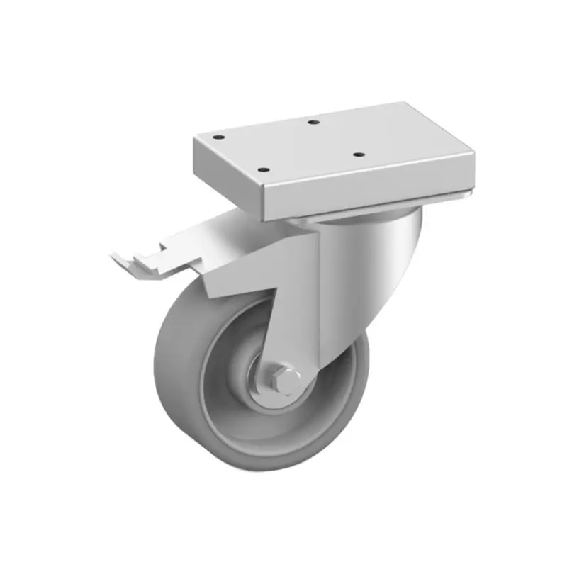 Meest Verkocht Roestvrij stalen wielen met rem Ø 100 mm (2 stuks)