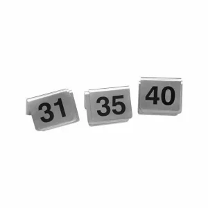 Favoriet Tafelnummers RVS set 31-40