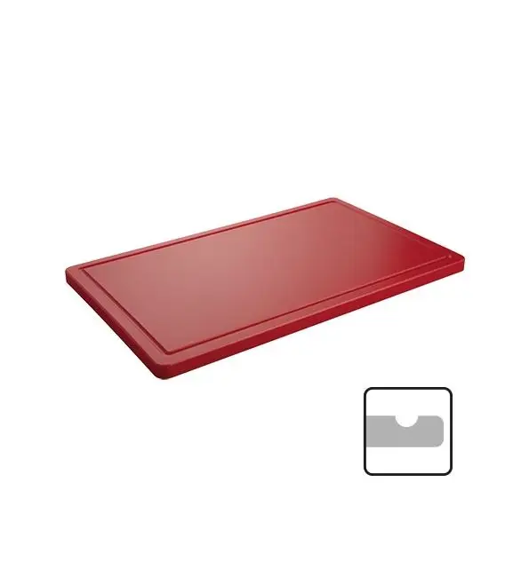 CaterChef Snijblad rood 60x35x2cm geul Alleen Vandaag