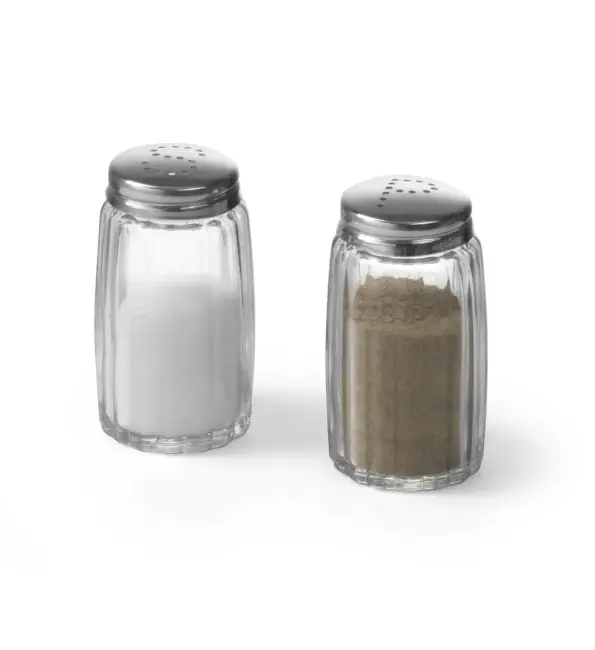 Uitverkoop Hendi Peper- en zoutstrooier set glas met RVS dopje