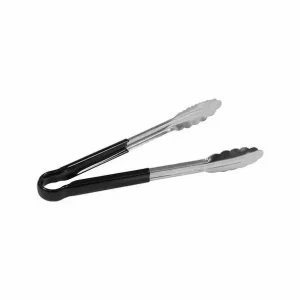 Populair Serveertang zwart RVS 25cm