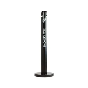 Betrouwbaar Rubbermaid Rokerszuil aluminium zwart Ø32,4xH107,9cm