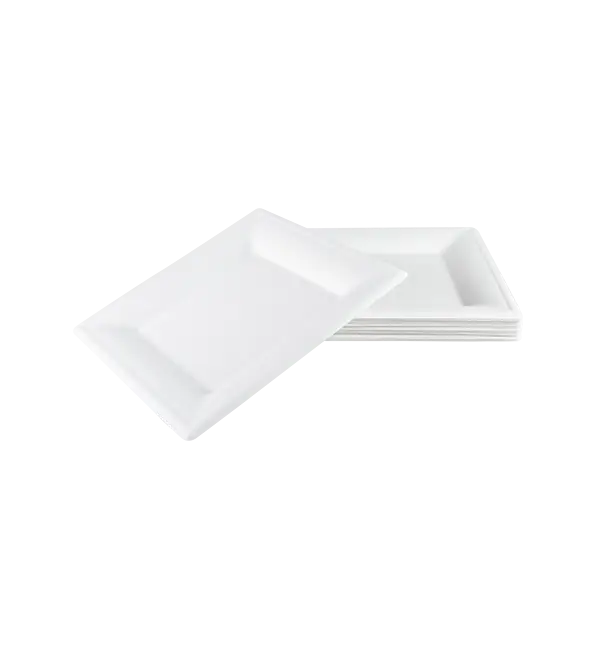 Favoriet Bagasse Bord vierkant suikerriet 26cm | 50 stuks