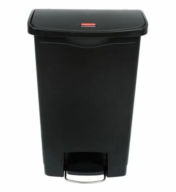 Rubbermaid Vuilnisbak Slim Jim zwart 50L Shop Nu
