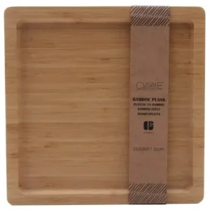 Plank bamboe 26x26x1,5cm Superprijs
