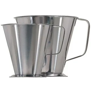 Favoriet Linden Maatbeker met voet en gesloten handvat inox 1L