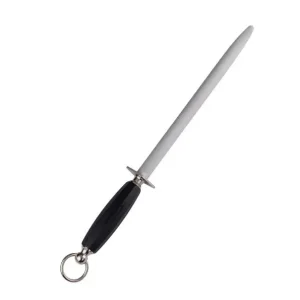 Fischer-Bargoin Slagerswetstaal rond zwart 30cm Hoge Kwaliteit