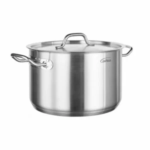 Gratis Retour Inoxibar Halfhoge ketel met deksel 62L Ø50xH30cm