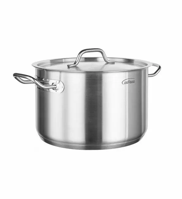 Gratis Retour Inoxibar Halfhoge ketel met deksel 62L Ø50xH30cm
