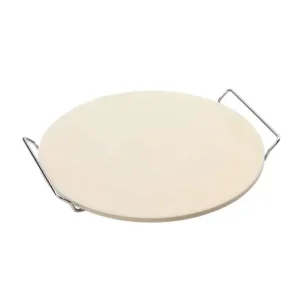 Aanbieding Point-Virgule Pizzasteen cordieriet metalen houder Ø34cm