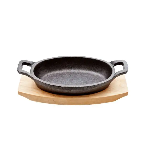 Beste Prijs C&T Gietijzer Gratinschaal ovaal op plankje 15,5-20x10cm