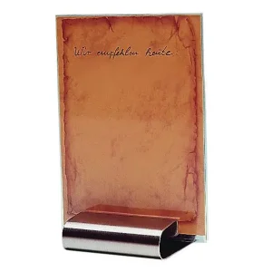Hoge Kwaliteit APS Menukaarthouder inox 8x7cm