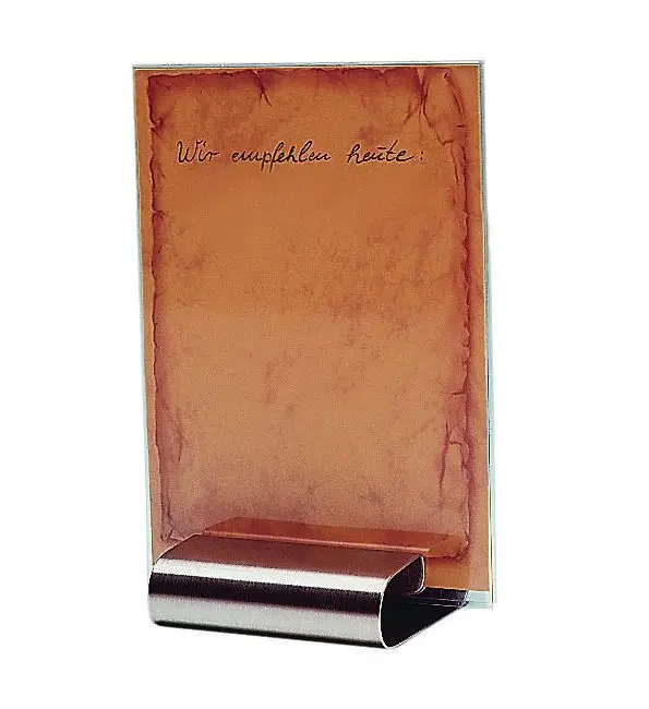 Hoge Kwaliteit APS Menukaarthouder inox 8x7cm