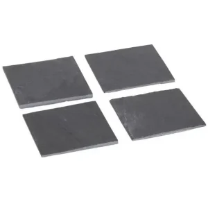 Laatste Versie C&T Glasonderzetters leisteen 10x10cm | 4 stuks