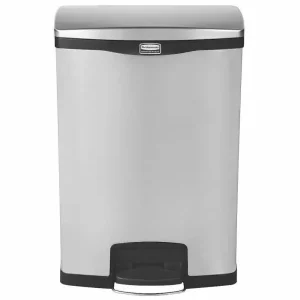 Koop Vandaag Rubbermaid Vuilnisbak Slim Jim Step-On inox 90L