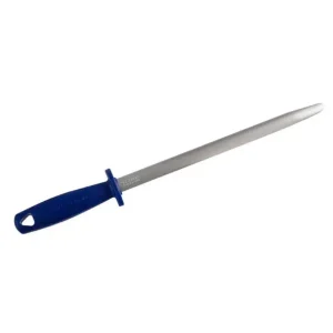 Goedkoop Fischer-Bargoin Wetstaal ovaal inox blauw 30cm
