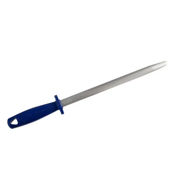 Goedkoop Fischer-Bargoin Wetstaal ovaal inox blauw 30cm