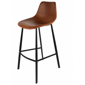 XSeat Barstoel Elne lichtbruin/cognac Speciale Aanbieding