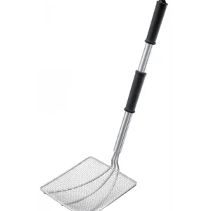Schuimspaan vierkant inox zwart 30cm Gratis Retour