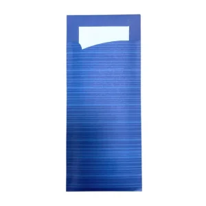Bestekzak blauw-wit servet | 100 stuks Lage Prijs
