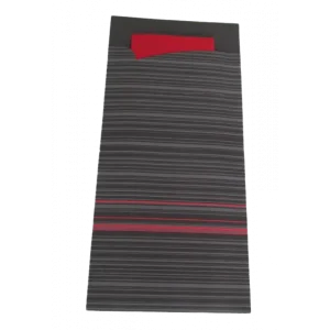 Koop Vandaag Bestekzak Lima zwart-rood servet | 100 stuks