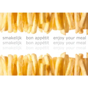 Placemat Friet A3 bedrukt 500 stuks Superprijs