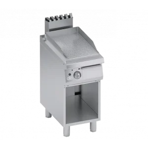 ATA Solution Frytop gas staal geribd met open onderstel Gratis Retour