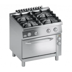 Koop Vandaag ATA Performance Gasfornuis 4-bek met elektrisch geventileerde oven 1/1 GN