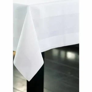 Laatste Versie Dena Tafelkleed katoen met satijnband wit 210x210cm
