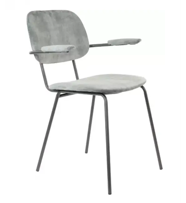 Stoel Emma velvet grijs Bestel Nu