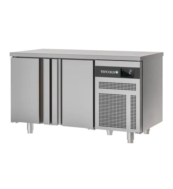 Tefcold Gekoelde werktafel 2-deurs GN1/1 | 1342x700x850mm Rechtstreeks Van De Fabrikant