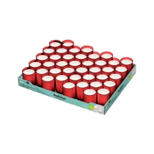 Beperkte Voorraad Bolsius Clear Cups rood Ø42×55mm 40 stuks