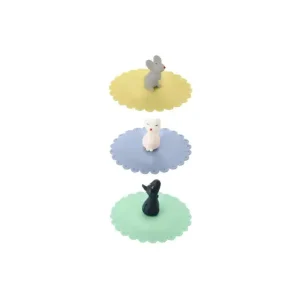 Dotz Glasdeksel diertje silicone groen blauw of geel 10,5cm (willekeurige kleur) Snelle Levering