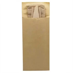 Belix Bestekset vork mes en servet hout/papier | 50 stuks Lage Prijs