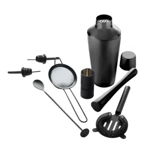 Beste Prijs Point-Virgule Cocktailset 8-delig RVS zwart