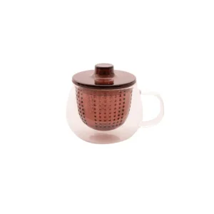 Point-Virgule Theemok met filter borosillicaatglas aubergine Rechtstreeks Van De Fabrikant